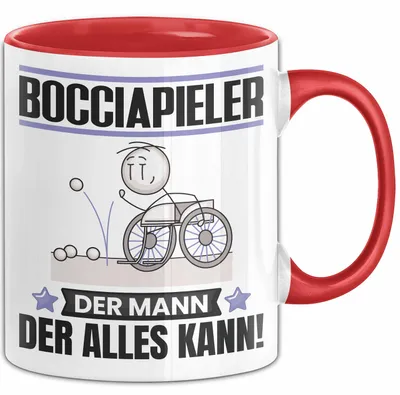 Produktbild von Bocciapieler Tasse Geschenk für Bocciapieler Der Mann Der Alles Kann Geschenkidee zum Geburtstag (Rot)