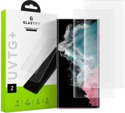 Immagine prodotto di Glastify Uvtg+ 2-Pack Galaxy S22 Ultra vetro temperato