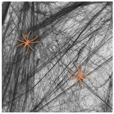 Produktbild von PartyPal Halloween Spinnennetz schwarz 20g Tischdeko