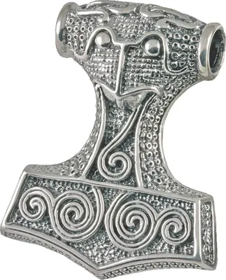 Produktbild von Schonenhammer Schmuck Anhänger 925er Silber - Thorhammer - 47x57 mm