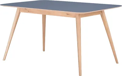 Produktbild von home24 Esstisch - Eiche Teilmassiv / Linoleum