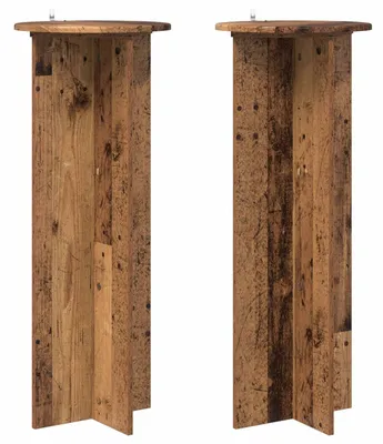 Obrázok produktu pre vidaXL Stojan na rastliny, 2 ks, staré drevo, Ø 40 x 100 cm, drevotrieska