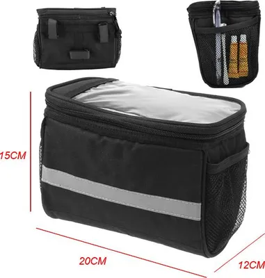 Obrázek produktu pro TIKATARER košík na kolo vpředu, široké reflexní pruhy -brašna na kolo pro jízdní kola tepelná ochrana design brašna na kolo horské kolo