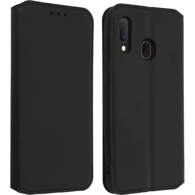 Produktbild von Avizar, Kunstleder Cover Classic Edition für Samsung Galaxy A20e, Schwarz