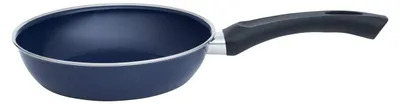 Emaille Pfanne 20 cm, Blau, Kunststoffgriff, Induktion