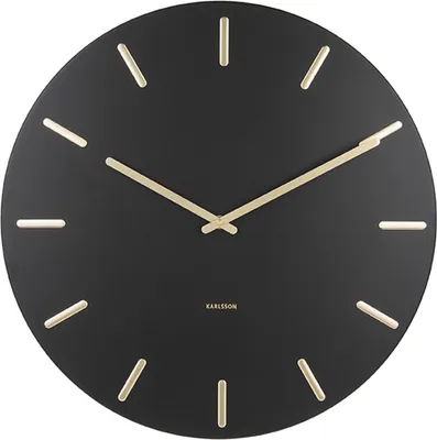 Produktbild von Karlsson - Wanduhr Charm - Schwarz/Gold - Ø45cm