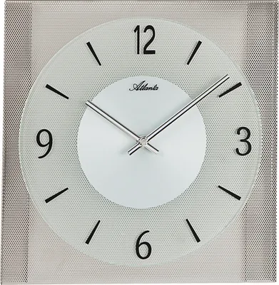 Produktbild von Atlanta 4520/19 Wanduhr Quarz analog Metall mit Glas