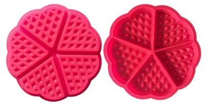 Image de Moules à gaufres en silicone, antiadhésifs, lot de 2, dimensions 17,5 x 1,5 cm, qualité alimentaire