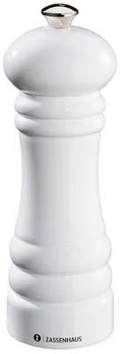 Obrázok produktu pre Zassenhaus 020427, Mlynček na korenie, Biela, Keramický, Korenie, Soľ, 180 mm, 5,9 cm