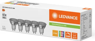 Produktbild von Ledvance Led Par16 50 36 Dim 4.5W 927Gu10 X5 P    Ve=5