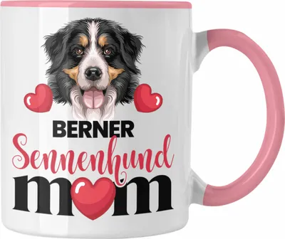 Produktbild von Trendation - Berner Sennen Besitzer Mom Mama Tasse Geschenk Lustiger Spruch Geschenkidee Berner Sennen Besitzerin (Rosa)