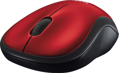 Produktbild von Logitech M185, Beidhändig, Optisch, RF Wireless, 1000 DPI, Rot