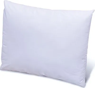 A white pillow on a white background.