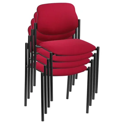 Produktbild von Nowy Styl Besucherstühle Styl STYL BLACK C29 4ER bordeaux Stoff, 4 St.