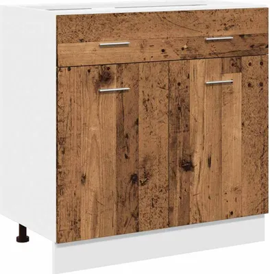 Produktbild von Schubunterschrank Lyon Altholz-Optik 80x46x81,5 cm Holzwerkstoff