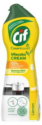 Zdjęcie produktu dla Cif Cleanboost Lemon Mleczko Do Czyszczenia Z Mikrokryształkami 300g