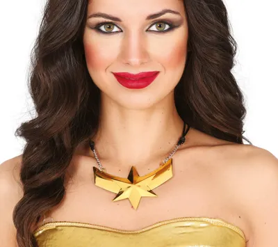 Immagine prodotto di Guirca Metallic Superheroine collana di stelle 10 cm Taglia unica