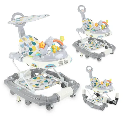 Produktbild von OYAJIA Lauflernwagen Höhenverstellbarer Baby Gehfrei Lauflernwagen mit Spielcenter  4in1 Lauflernhilfe Babywalker Spiel- und Lauflernwagen, klappbar