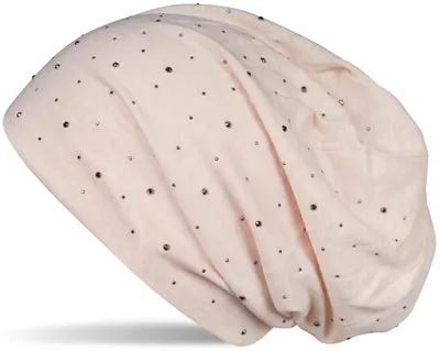 Produktbild von styleBREAKER Damen Beanie Mütze mit edler Strass-Nieten Applikation, Longbeanie Slouch 04024037