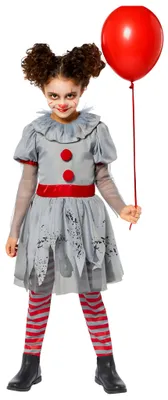 Produktbild von Clown Kostüm für Mädchen Kindergröße: 128-140