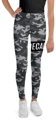 Produktbild von DECALVIBES Mädchen Leggings für Kinder & Jugendliche Urban Side Greyness Camouflage - 146