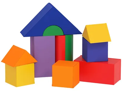Produktbild von HOMCOM 11-tlg. Softbausteine, Schaumstoffbausteine, Bausteinset, Kunstleder Bunt