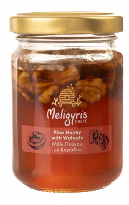 Produktbild von Meligyris Kiefernhonig mit Walnüssen Griechischer Honig 150 g