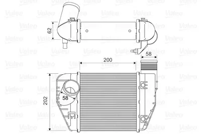 Produktbild von VALEO 818326 Ladeluftkühler LLK für AUDI A6 Avant (4F5, C6) Turbo Intercooler