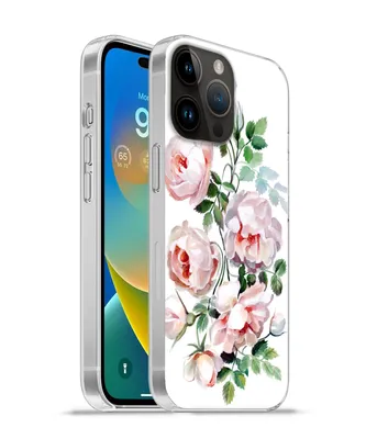 Produktbild von MuchoWow® Handyhülle Schutzhülle Hülle für Apple iPhone 14 Pro Max Aquarell - Rosen - Blumen Silikon Softcase Handy Hülle - Hardcover