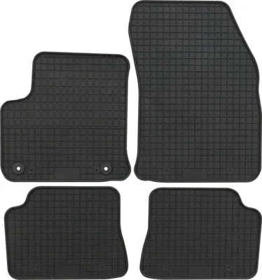 Produktbild von für Opel Corsa F Elektro (Corsa-E) ab 02/2020 Passform Fußmatten PETEX Gummimatten 4-teilig schwarz Allwettermatten Gummifußmatten