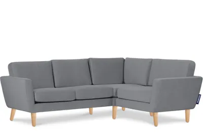 Obrázek produktu pro Rohová pohovka Konsimo vpravo s područkami "TAGIO", šedá, látka, skandinávská, 220x80x181cm