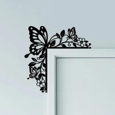Obrázok produktu pre Dekoratívne prvky na stenu – sada 25 kusov – priemer cca 64 cm – kov – štýl art deco – odolné voči poveternostným vplyvom – čierna farba