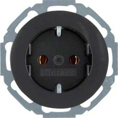 Immagine prodotto di Berker 47552045 Presa SCHUKO nera, lucida Serie R.classic
