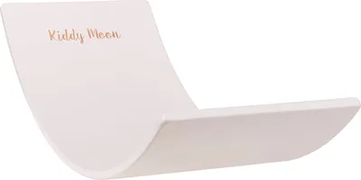 Produktbild von KiddyMoon Balance Board Balancieren Montessori Holzspielzeug Gleichgewicht Balancebrett Wackelbrett Für Babys Und Kinder, Weiß