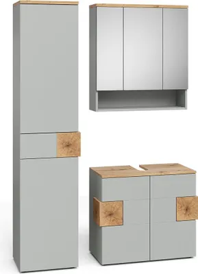 Produktbild von Badmöbel-Set Vicco Eden Grau 3 Teile, Model 59862