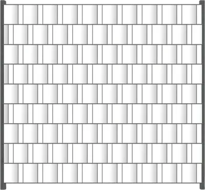 Produktbild von Wallario Zaunsichtschutz mit Motiv Weiß für Ein- und Doppelstabmatten Zäune in der Größe 200 x 180 cm