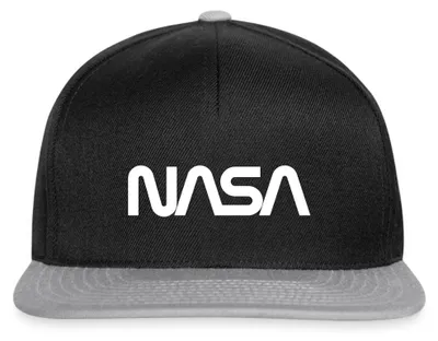 Produktbild von Spreadshirt NASA Logo Snapback Cap, One size, Schwarz/Grau