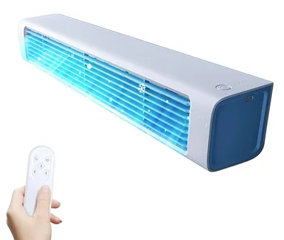Produktbild von Wandventilator ohne Rotorblätter, leise Kühlung für Schlafzimmer, Studentenwohnheim, Badezimmer, Schreibtisch – auch ohne Luftzirkulation – kleine Alternative zur Klimaanlage
