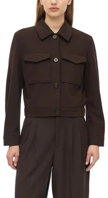Produktbild von s.Oliver Strukturierte Wide-Leg-Hose mit High Rise – Größe 44, 8944_dunkelbraun