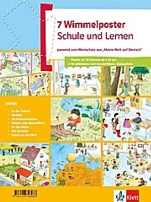 Produktbild von Meine Welt auf Deutsch. 7 Wimmelposter Schule und Lernen