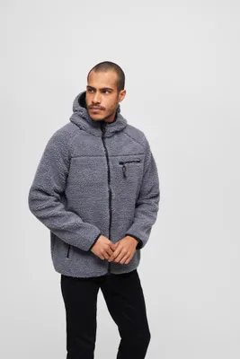 Obrázek produktu pro Pánská bunda Brandit Teddyfleece Worker Jacket anthracite - XL