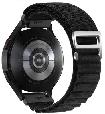 Produktbild von 20mm Armband für Samsung Galaxy Watch 5/4/3/2 40/41/42/44/46 schwarzes Nylon