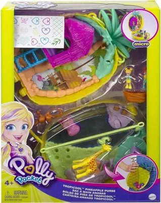 Produktbild von Mattel GKJ64 - Polly Pocket - Ananas-Tasche inkl. Zubehör