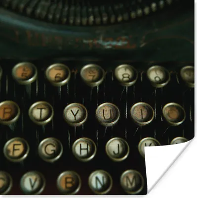 Produktbild von MuchoWow® Poster Schreibmaschine - Vintage - Tastatur 75x75 cm - Wand Dekoration