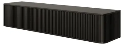 Produktbild von Selsey Ovarlo - TV-Hängeboard, Schwarz mit geriffelten Fronten, 163 cm