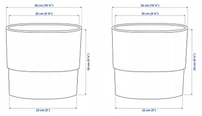 Produktbild von IKEA NYPON Übertopf Grau Ø 24 cm