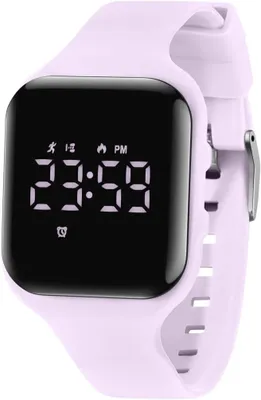 Produktbild von Digitaluhr Kinder Mädchen mit Schrittzähler,Wecker,Stoppuhr, Licht,Datum-Sport Armbanduhr ohne App und Handy mit Silikonarmband