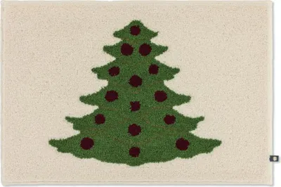Produktbild von Rhomtuft Badteppich Tannenbaum eckig  60 x  90 cm  Farbe  edelweiss/moss/bordeaux/goldlurex