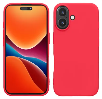 Produktbild von kwmobile Handyhülle für Apple iPhone 16 Hülle - TPU Case - Kabelloses Laden - Schutzhülle Cover in Neon Pink