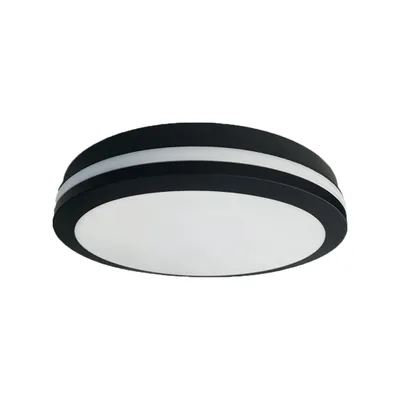 Image de Plafond rond 18 cm LED 12W noir / blanc Marlon Eko-Light